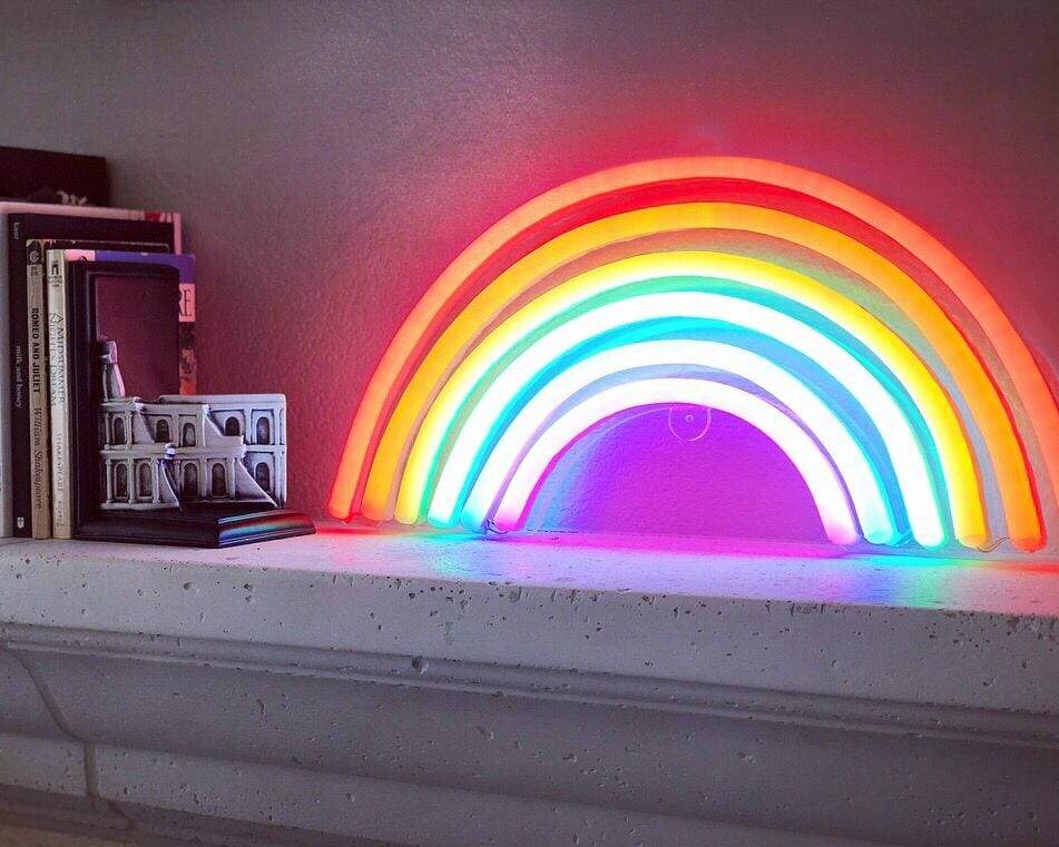 Rainbow neon sign 4
