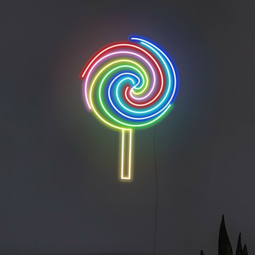 living room decor neon lights