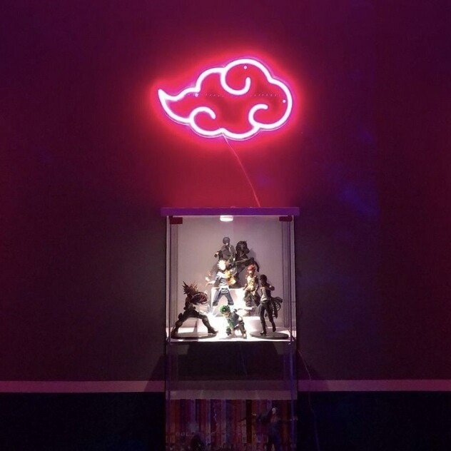 anime neon sign, dragon ball neon lights, cloud anime neon signs