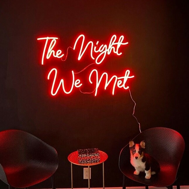red business neon sign, custom neon light for restaurant