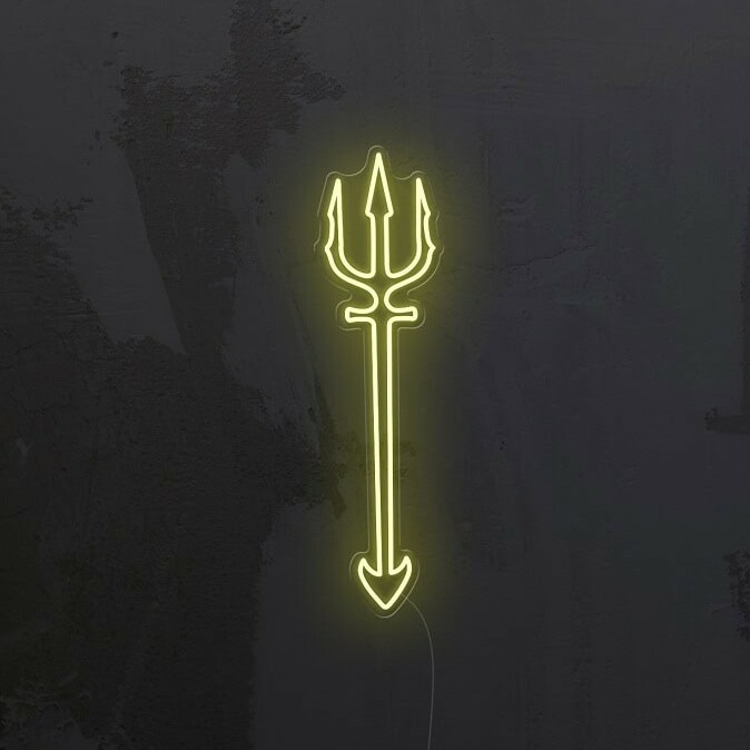 aquaman trident comic custom neon sign