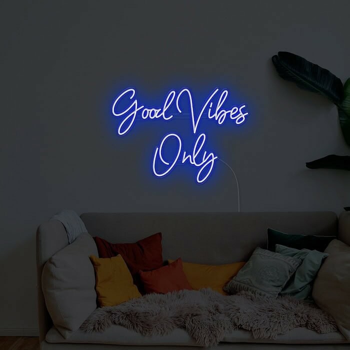 Good Vibes Only living room lighting Neon Sign