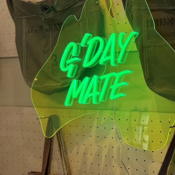 G'Day mate aussie neon sign business wall sign