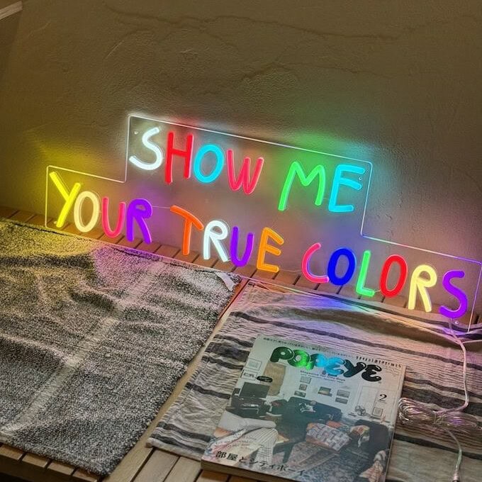 multiple colors led neon sign, trolls led neon sign