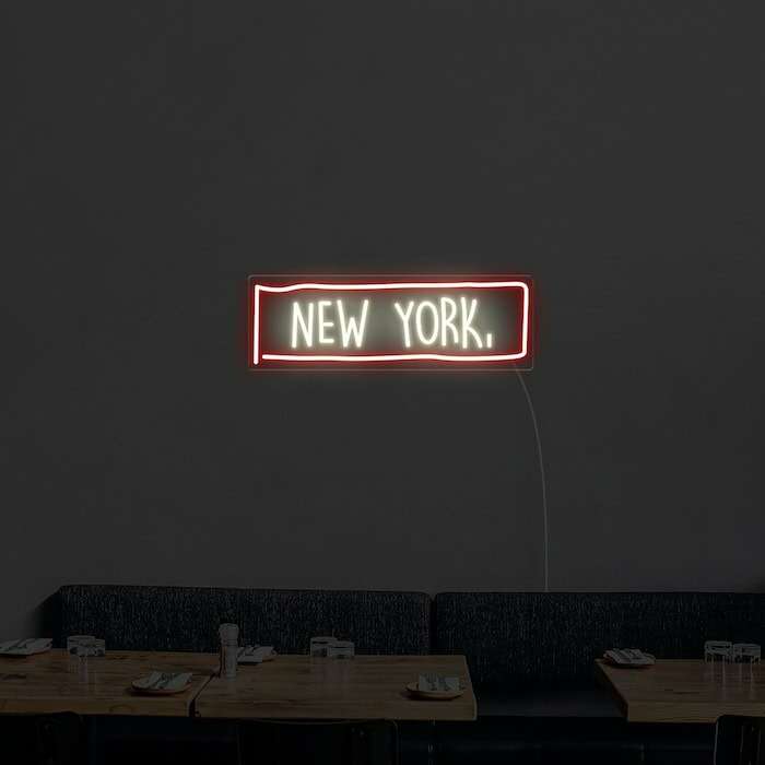 New York classic vintage red neon sign