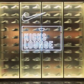 nike shop window neon sign