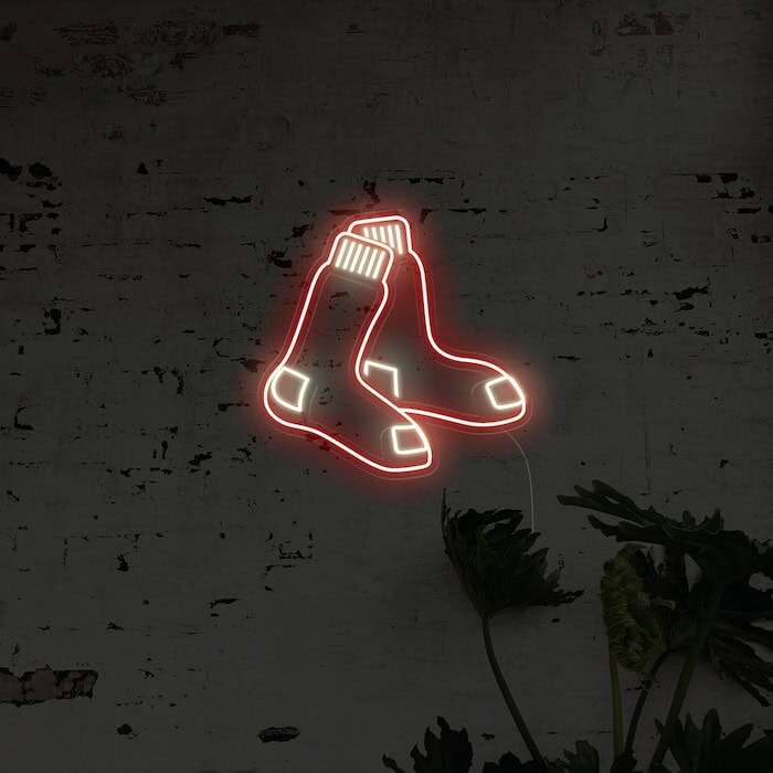 Boston Red Sox man cave fun neon sign