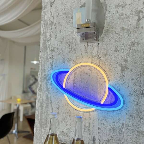 Saturn Cafe wall Decor Neon Sign