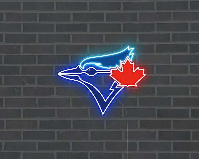 blue jays baseball team neon sign