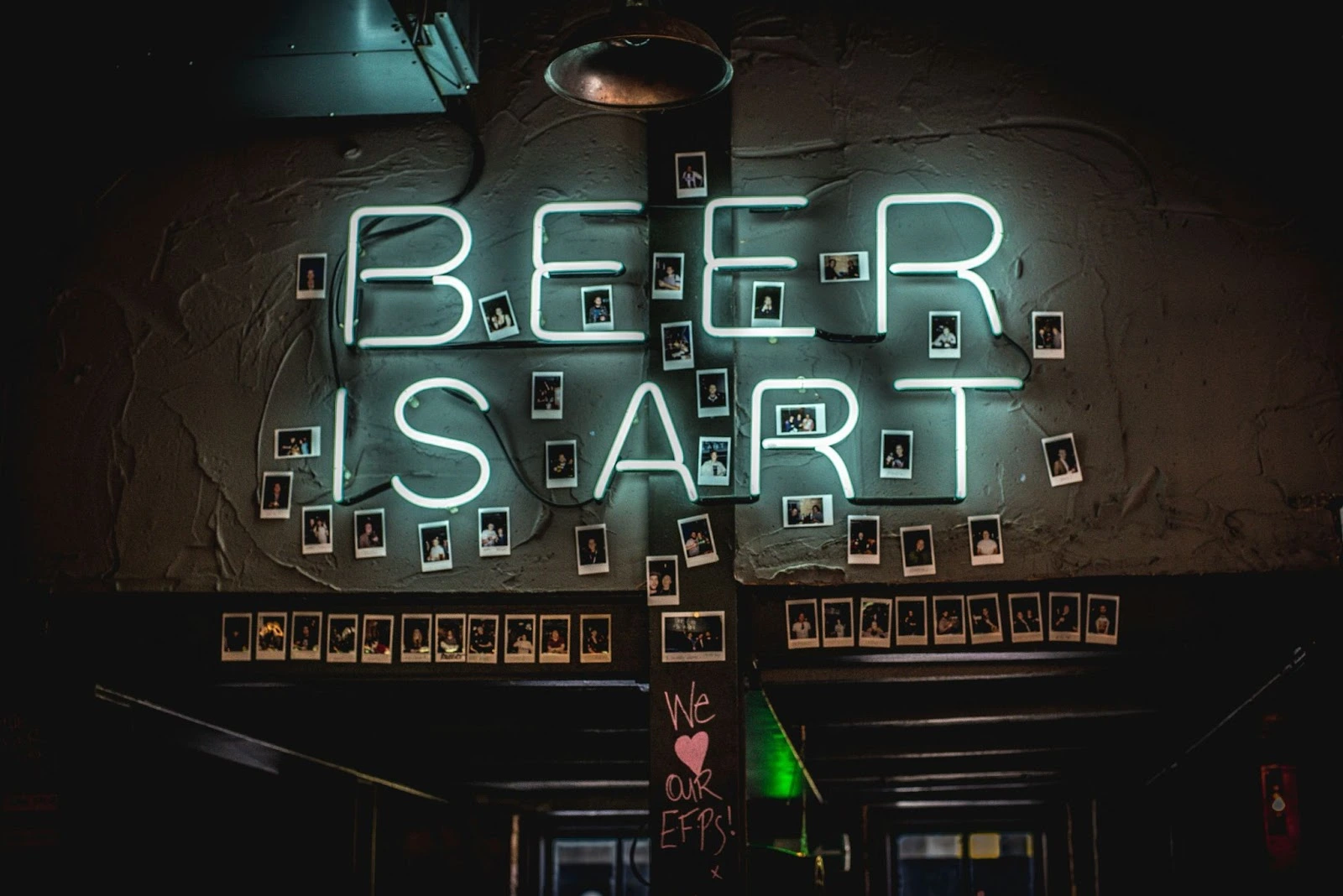 beer is art white glass neon sign bar decor