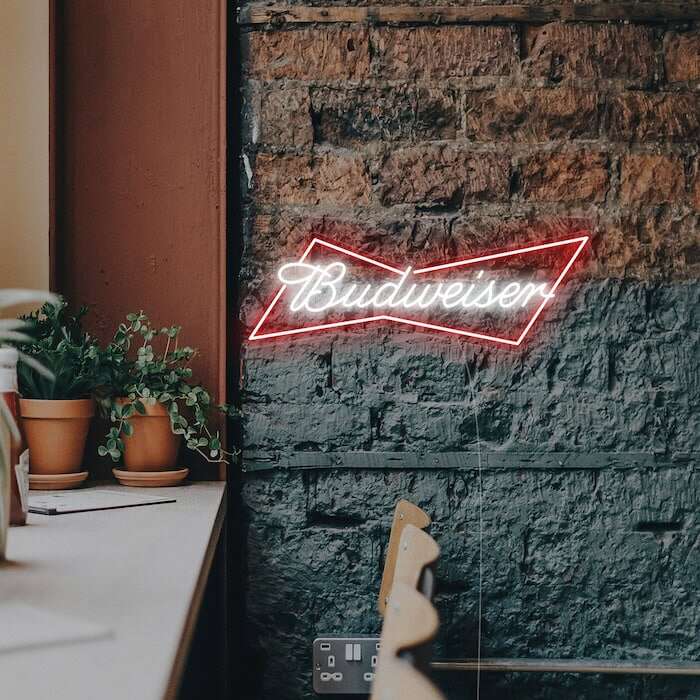 Budweiser beer neon sign bar decor Day-Version