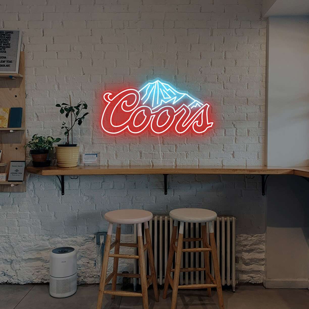 Coors beer neon sign bar decor Day-Version